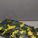 Expandable Fence Privacy Screen for Balcony Patio Outdoor,Decorative Faux Ivy Fencing Panel,Artificial Hedges (Single Sided Leaves) (4, Yellow Flowers) 45"L X 12"W