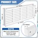 Leinuosen 1 Pcs 32 x 10 Inch Return Air Vent Cover Fit for 30" x 8" Duct Opening Cold Air HVAC Wall Grille PVC for Sidewall and Ceiling Home Bathroom Kitchen Improvement