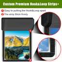 RV Door Window Shade Cover 25" (L) x 16" (W), Foldable Hook&Loop Design, RV Blackout Window Cover with UV Protection, Waterproof Fabric, Reflective