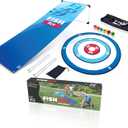 Fish Fly Ball Ramp Game - 6 Balls, 3 Target Rings, 1 Fish Fly Ramp, & Carrying Bag Included - Backyard Carnival Games for Adults or Kids - 2 to 6 Players - Ages 3+