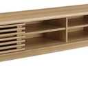 Modway Render Mid-Century Modern Low Profile 70 Inch Media Console TV Stand in Oak, 70"