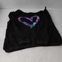 MAGICMK Womans Sweatershirt Lips Print Causal Blouse Off The Shoulder Long Sleeve Loose Slouchy Pullover Plus Size Tops (Large, Bmheart)
