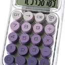 Mr. Pen- Mechanical Switch Calculator, 10 Digits, Purple Calculator, Transparent Body, Large LCD Display