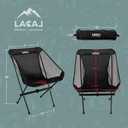 G2 GO2GETHER Ultra-Light Folding Camping Chair, All-Aluminum Frame, Surper Breathable Fabric, Easy to Carry, Compact Storage Size (2, Black)