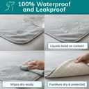 Waterproof Dog Blanket Washable Leakproof Large Dog Blanket for Couch & Sofa, Reversible - Gray Microfiber & Gray Sherpa Fleece, 40x47 Inches.