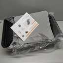 Stainless Steel Cat Litter Box with Enclosure, Large Litter Box for Cats and Kittens, Smooth Easy Clean Interior, Durable Metal Design with Cover, Litter Shovel, Pad and Footboard Included (Black)