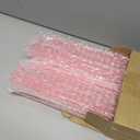 Pink Mahjong Racks with Pushers Set of 4, 18 inches Travel Acrylic Mahjong Tiles Racks with Bag, Mahjongs Cards, Dices, Wind Indicator, American Mahjongs Set Accessories, Gifts and Supplies, Large