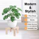 Vigordream Plant Stand, Indoor/Outdoor Wood Plant Holder, Single Flower Pot Stand, Sturdy Planter Stands, Fit 5-9 Inch Pots