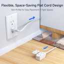 [ETL Listed] Cable Matters 2-Pack 16 AWG 2 Prong Extension Cord 6 ft, 13A 3-Outlet Extension Cords with Tamper Guard, 13 Amp, 1625 Watts, White