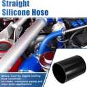uxcell 4.5" ID 6" Length 4-Ply Reinforced High Temp Straight Coupler Silicone Reducer Hose Black for Car Intercooler Intake Piping Straight Silicone Hose