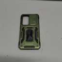 for Samsung Galaxy S20 Plus Case with All-Angle Rotating Kickstand & Sliding Camera Cover - Heavy Duty Shockproof Protective Cover, Green