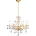 Crystal Chandelier Light Fixture, Modern K9 Crystal Chandeliers for Dining Room, 6Lights Gold Ceiling Light, Adjustable Hanging Pendant Light Fixture for Living Room Entryway Kitchen Island Hallway