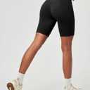 Ewedoos Biker Shorts Women Tummy Control with 4 Pockets No Front Seam Hiking Workout Spandex Shorts High Waisted UPF50+ (Black, M)