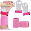 2PCS Gymnastics Hand Grips Gloves Wristbands, Gymnastic Hand Grips Gymnastic Bar Palm Protection and Wrist Support Sports Accessories for Boys Girls Youth Kids Workout and Exercise