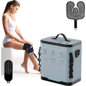ICYTHRP Cold Therapy Machine with Programmable Timer, Portable Ice Machine for Knee After Surgery, Knee Replacement Recovery System for Pain Relief with Compression Pad