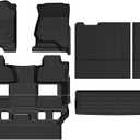 AIPOIL Floor Mats & Cargo Liner & Seatback Cargo Set for 2015-2020 Chevrolet Chevy Tahoe & GMC Yukon (Bucket Seat) All Weather Protection TPE Anti-Slip Car Full Set Custom Car Mats Accessories -Black