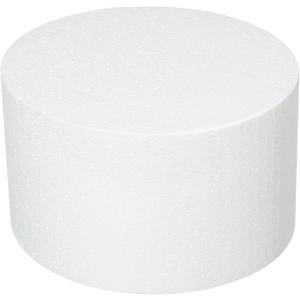 Crafare Round Foam Cake Dummies 10x6 Inch Polystyrene Circle Dummy Cake Set for Wedding Birthday Cakes Crafting Modeling Art Project Displays