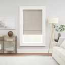 ECLIPSE Drew Noise Reducing Blackout Cordless Lined Window Roman Shade for Living Room, 27 in x 64 in, Linen