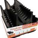 RV Full Hookups Tamer | 3-in-1 RV Sewer Hose Support plus Water Hose and Power Cord Cradles | Patent Pending design for more organization and better stability | Expands to 20 Feet