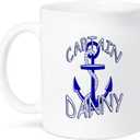 3dRose Captain Nathan Personalized Quotes Mug, 15 oz