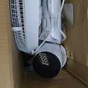 Amazon Basics 16-inch Quiet DC Motor Standing Floor Fan for Bedroom, 12 Speed with Remote, 3 Breeze Modes, Adjustable Height, Dual-Layered Blades, Timer, Energy Efficient (28W), White