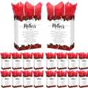 Sinload 50 Pcs Religious Mothers Day Gifts Bags Bulk with Tissue Christian Red Rose Gifts Bags with Handles Religious Happy Mother Day Goodie Bag for Women Best Mom Church Gift Wrapping