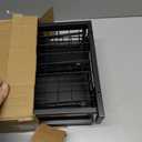 Under Sink Organizers and Storage 2 Tier Slide Out Kitchen Cabinet Organizer Sturdy Metal Bathroom Storage (Black, 2 Pack)