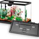 Aqueon Aquarium Starter Kit with Smart Clean Filtration and LED Lighting, Freshwater and Saltwater Fish, 20-Gallon (Black)