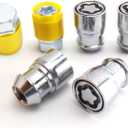 1/2 Wheel Locks Lug Nuts, Fit for Cherokee, Grand Cherokee, Liberty, Wrangler, Nitro, Explorer, Wheel Locks, 4 Locking Lug Nuts, 2 Pcs Lock Key