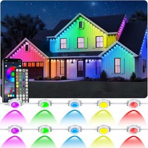 LETIANPAI 500Ft Outdoor LED Strip Lights Waterproof,Music Sync RGB IP68 Outside Led Rope Lights with App and Remote,Exterior for Deck,Balcony,Roof,Garden,Pool (150M)