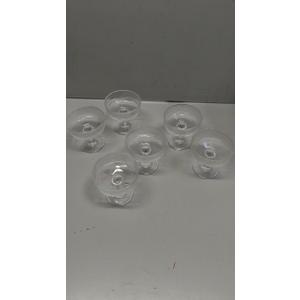 Vintage Coupe Champagne Glasses Set of 6, 6oz Long-Stem Crystal Glassware - Perfect for Martinis and Cocktails (6 SET)