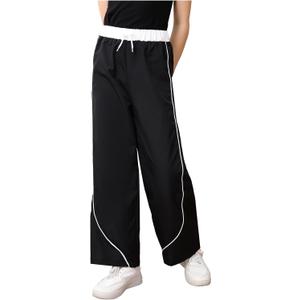 Verdusa Girl's Striped Wide Leg Athletic Pants Streetwear Loose Drawstring Waist Trousers