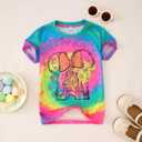 CM C&M WODRO Magic Kingdom Castle Shirt Toddler Baby Girls Magical Graphic T-Shirt Kids Summer Fairy Tale Short Sleeve Tees, Height 120
