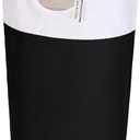 Sea Team 90L Large Size Collapsible Laundry Hamper, Waterproof Laundry Basket with Foam Padded Aluminum Handles, Portable Storage Basket for Laundromat Home Storage, Black