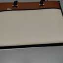 LOVEVOOK Laptop Bag for Women, 15.6'' Laptop Tote Purse 2-in-1 Professional Work Bag Business Briefcase with Clutch Purse, Waterproof Leather Computer Handbag for Teacher Office Travel (Black White Brown)