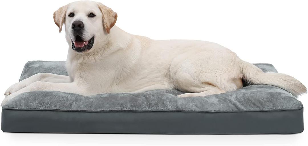 Dog Crate Bed Waterproof Deluxe Plush Dog Beds with Removable Washable Cover Anti-Slip Bottom Pet Sleeping Mattress for Large, Medium, Jumbo, Small Dogs, 41 x 27 inch, Gray (Grey) Dog Crate Bed Waterproof Deluxe Plush Dog Beds with Removable Washable Cover Anti-Slip Bottom Pet Sleeping Mattress for Large, Medium, Jumbo, Small Dogs, 41 x 27 inch, Gray (Grey)