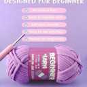 3 Pack Beginners Crochet Yarn, Christmas Green Cotton Yarn for Crocheting Knitting Beginners, Easy-to-See Stitches, Chunky Thick Bulky Cotton Soft Yarn for Crocheting (3x50g)