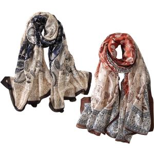 Silk Scarf Mulberry Silk Fashion Scarves Long Lightweight Shawl Wrap  (W82)