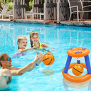 Pool Toys Games Set-Inflatable Pool Basketball Hoops, Floating Swimming Game Toy, Swimming Pool Game for Kids and Adults, Backyard Beach Summer Toys