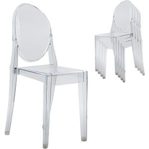 Stackable Acrylic Ghost Event Chairs – Set of 4