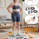 Zoomsnail Vibration Plate Exercise Machine, 8000 Vibrations/min Adjustable Fitness Platform, 400 Lbs Capacity Whole Body Workout Extra Large Size Platform with Bluetooth for Weight Loss, Women & Men