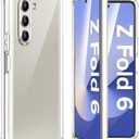 Z Fold 6 Clear Case for Samsung Galaxy Z Fold6 5G Case Slim Silicone Cases, Transparent, Hinge, Protect Corners Scratch-Resistant Shockproof Protective Cover, Fit Perfectly for Samsung Z Fold 6 5G