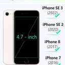 UEEBAI Wallet Case for iPhone 7/8/SE 2022 5G/SE 2020, Premium PU Leather Magnetic Handbag Zipper Case Kickstand Card Slots Wrist Strap Flip Cover for iPhone SE3/SE2 - Black