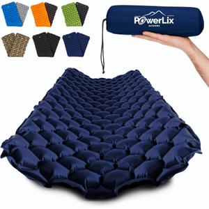 POWERLIX Ultralight Camping Sleeping Pad with Inflation Bag Compact Lightweight Camping Pad, Outdoor Backpacking Hiking Traveling Airpad Camping Air Mattress Sleeping Mat (Navy Blue)
