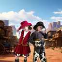 7x5ft Western Backdrop Wild West Town Vintage Photography Background Cowboy Cowgirl Birthday Baby Shower Party Decorations Kids Adults Portraits Banner Photo Studio Props