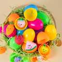 JOYIN 24 Pcs Prefilled Eggs with Fruit Mochi, Diverse Fruit Themed Mochi Filler for Easter Egg Hunt, Kids Basket Stuffer, Party Favor Decor Supply, Classroom Prize