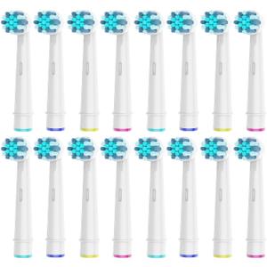 16pcs Kids Replacement Heads Compatible with Braun Oral B Kids Electric Toothbrush, Ultra Soft Bristles