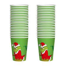 36 Pcs Christmas Cups 4 Unique Festive Designs Premium Disposable Paper Cups Christmas Party Supplies for Xmas Birthdays Celebrations