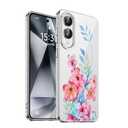 CameCosy Compatible for Samsung Galaxy S25 Edge Case, Pretty Wild Flowers Pattern Slim TPU Shockproof Transparent Protective Case Cover for Samsung Galaxy S25 Edge 6.6inch
