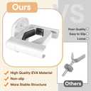 No-Drill Baby Gate Banister Adapter, 2-Pack Stairway Mounting Kit for Mesh, Metal & Retractable Gates, Fits 1 1/2"3 1/3" Round or Square Posts for Stairway, Patio, and Doorway, White